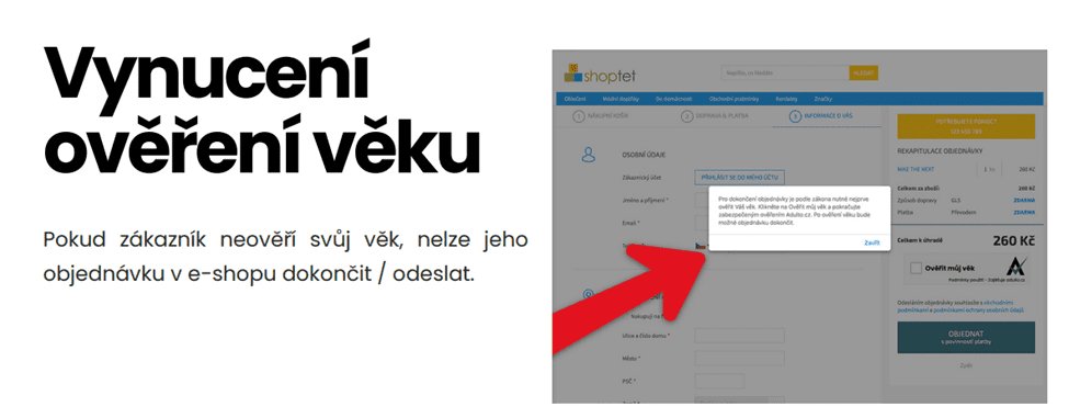 Ověření věku Adulto - upinsmoke.cz